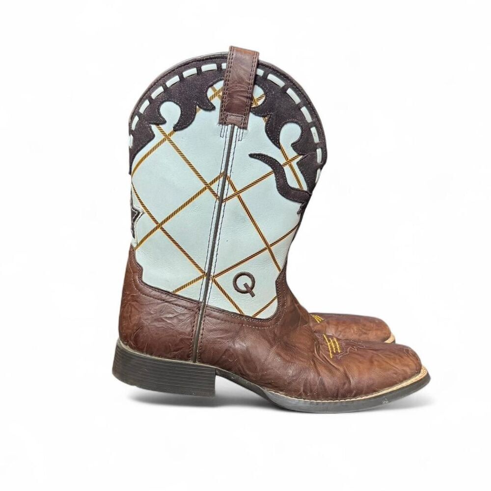 Ariat Dakota Dogger Cowboy Boots Brown White Western Boots Youth 6 Womens 7 - Picture 2 of 7